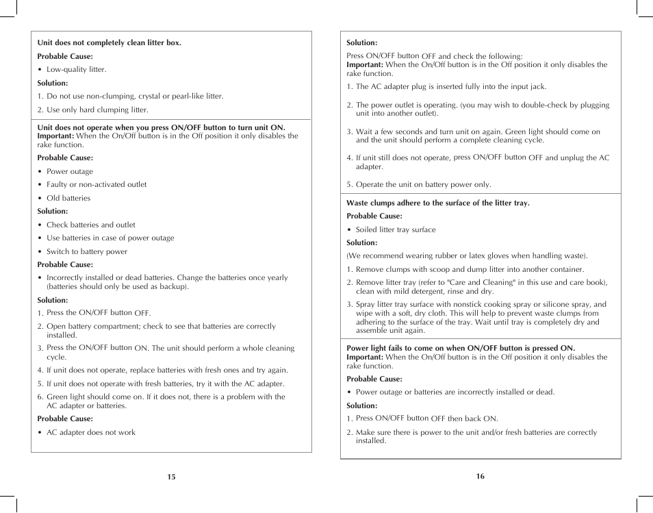 Applica LitterMaid LME9000MB User Manual | Page 9 / 11