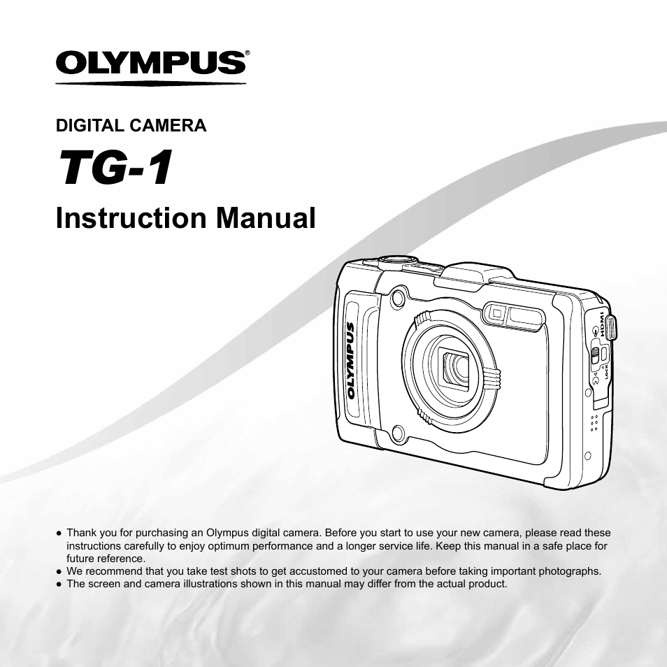 Olympus Tough TG-1 iHS User Manual | 89 pages