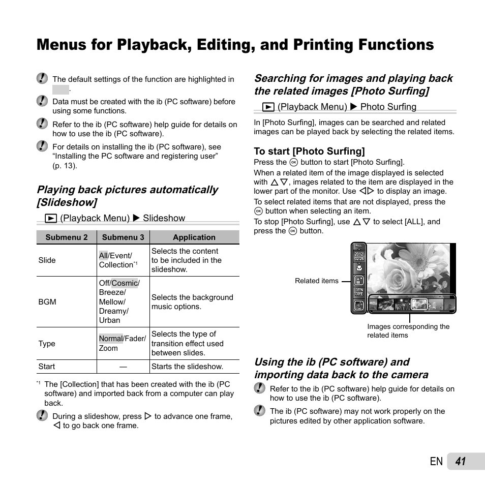 41 en | Olympus Tough TG-1 iHS User Manual | Page 41 / 89