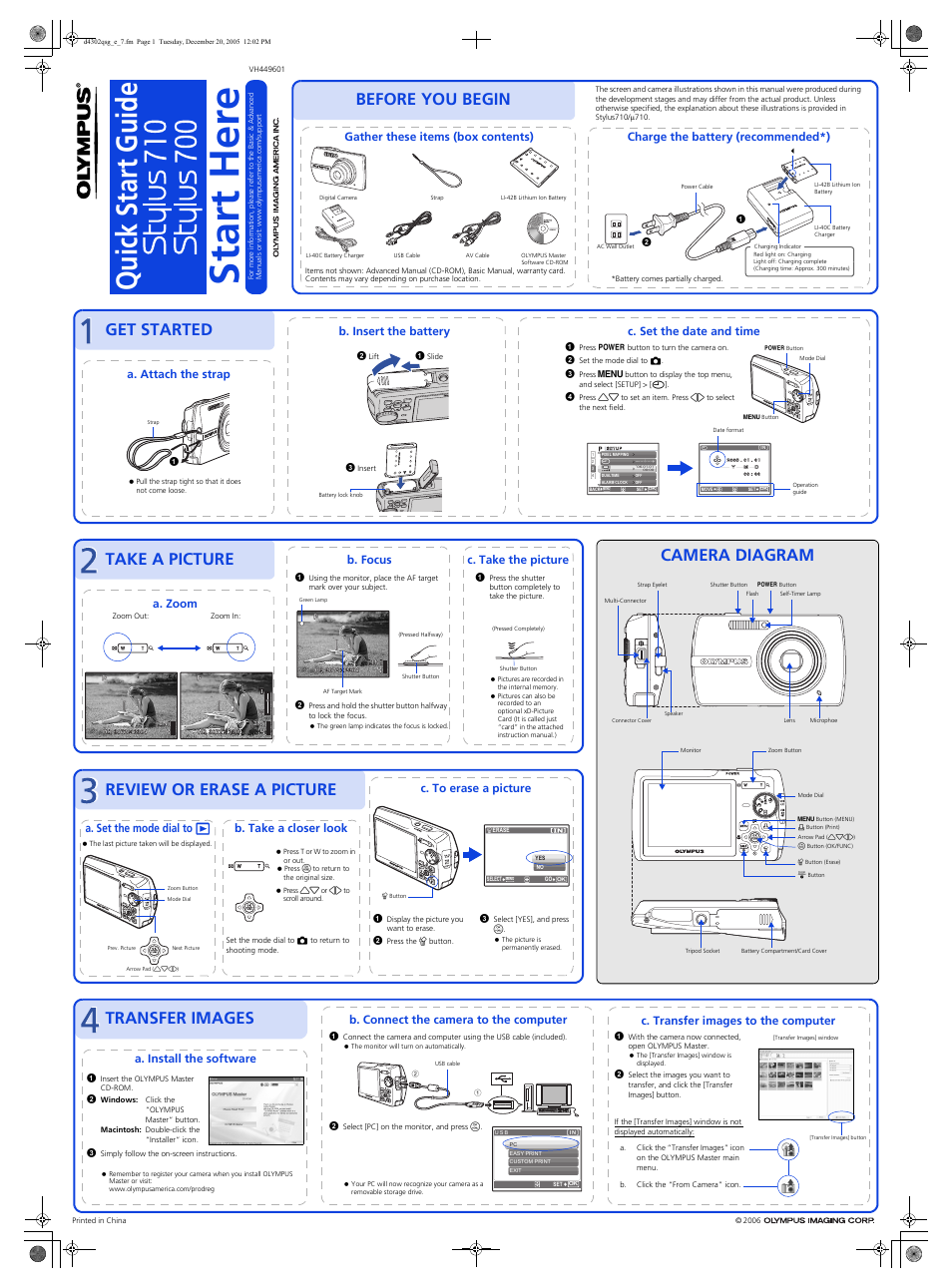 Olympus STYLUS 700 User Manual | 1 page