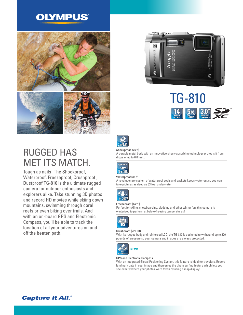 Olympus Tough TG-810 User Manual | 2 pages