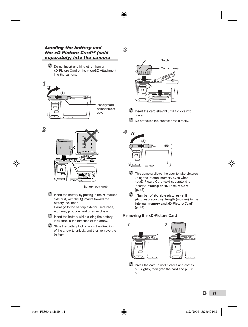 Olympus FE-360 User Manual | Page 11 / 62