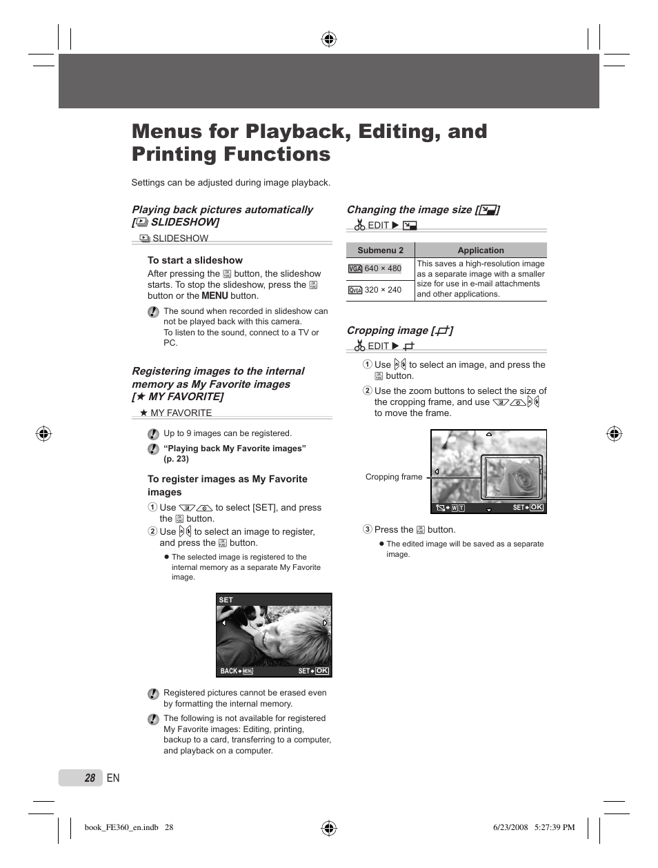 Olympus FE-360 User Manual | Page 28 / 62