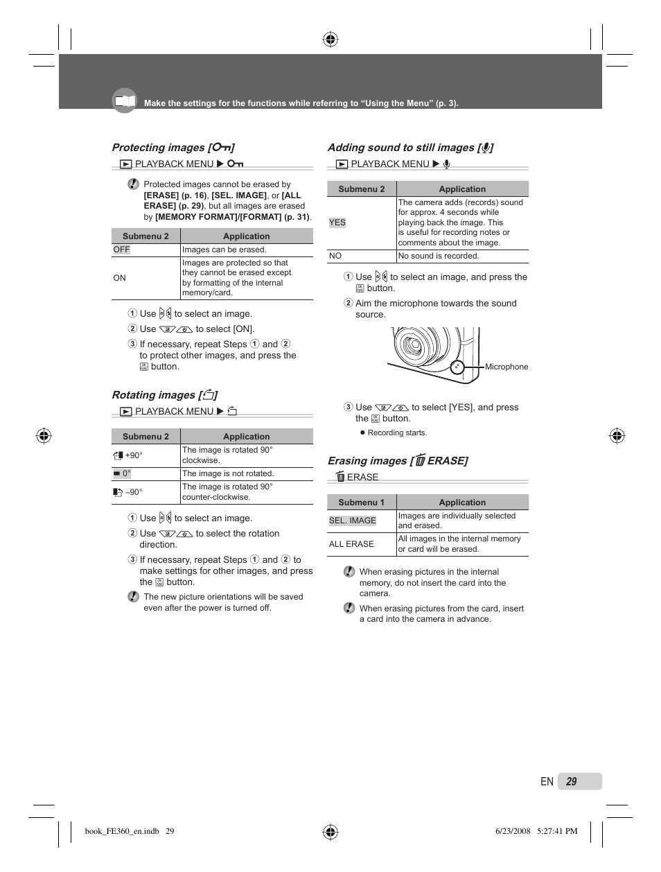 Olympus FE-360 User Manual | Page 29 / 62