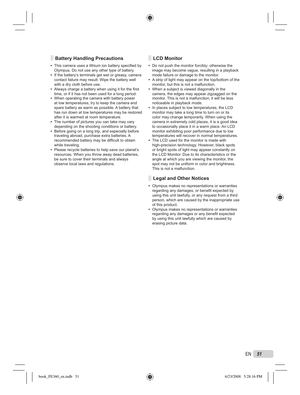 Olympus FE-360 User Manual | Page 51 / 62