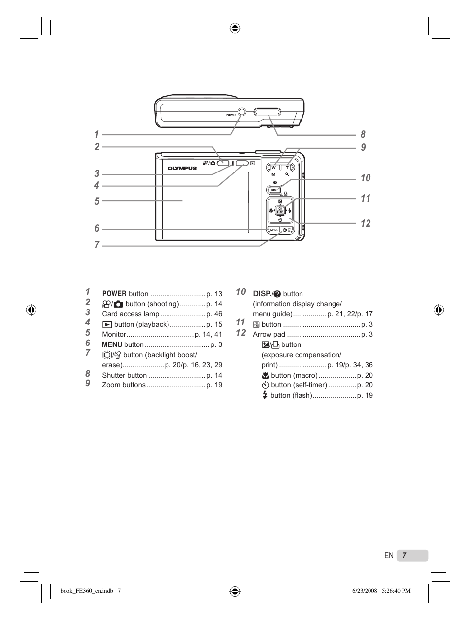 Olympus FE-360 User Manual | Page 7 / 62