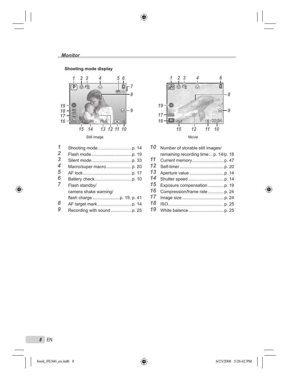 Olympus FE-360 User Manual | Page 8 / 62