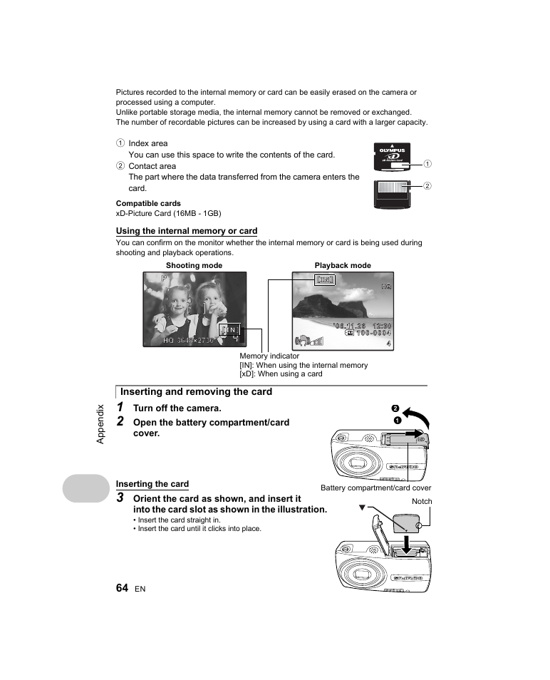 Olympus Stylus 1000 User Manual | Page 64 / 80