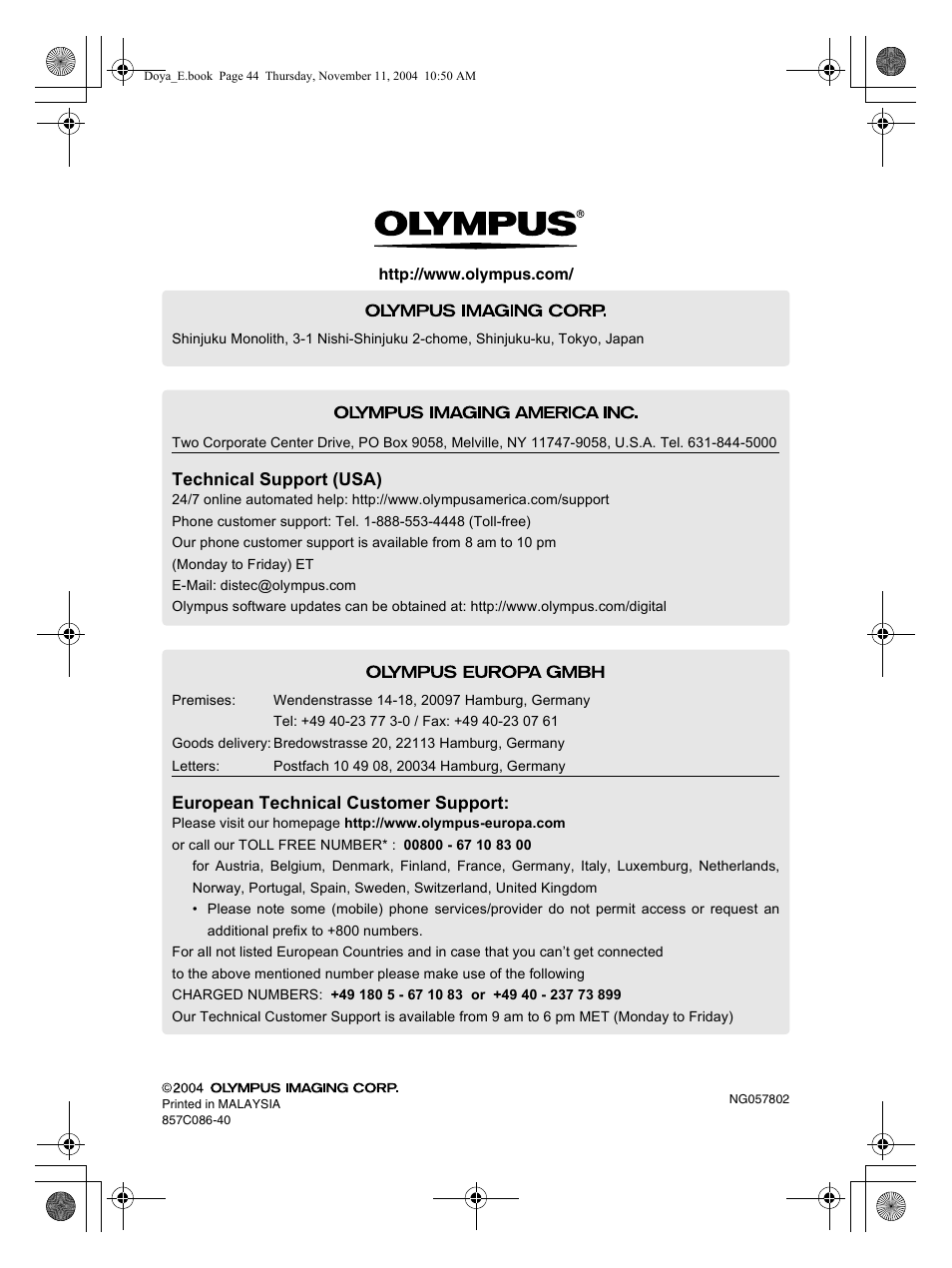 Olympus P-S100 Digital Photo Printer User Manual | Page 132 / 132