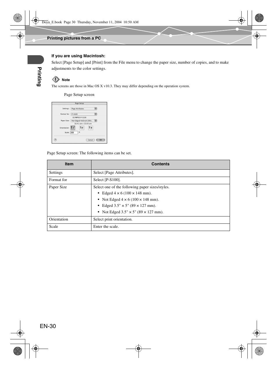En-30 | Olympus P-S100 Digital Photo Printer User Manual | Page 30 / 132