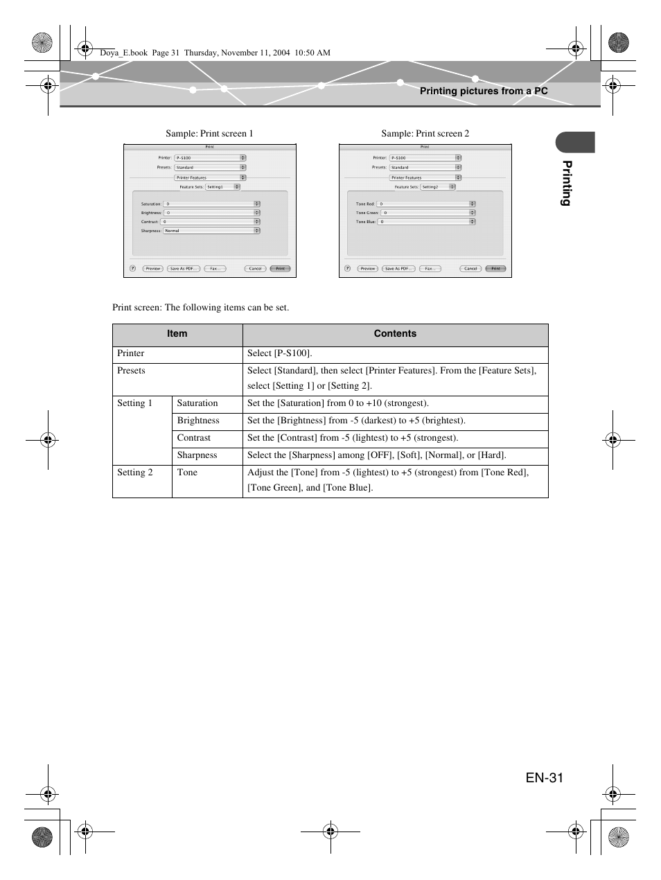 En-31 | Olympus P-S100 Digital Photo Printer User Manual | Page 31 / 132