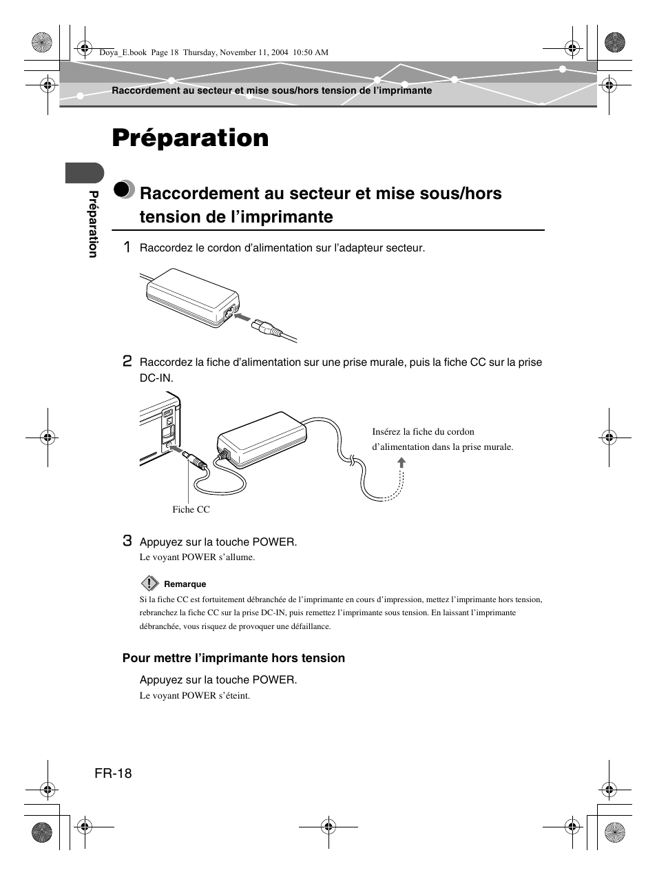 Préparation | Olympus P-S100 Digital Photo Printer User Manual | Page 60 / 132