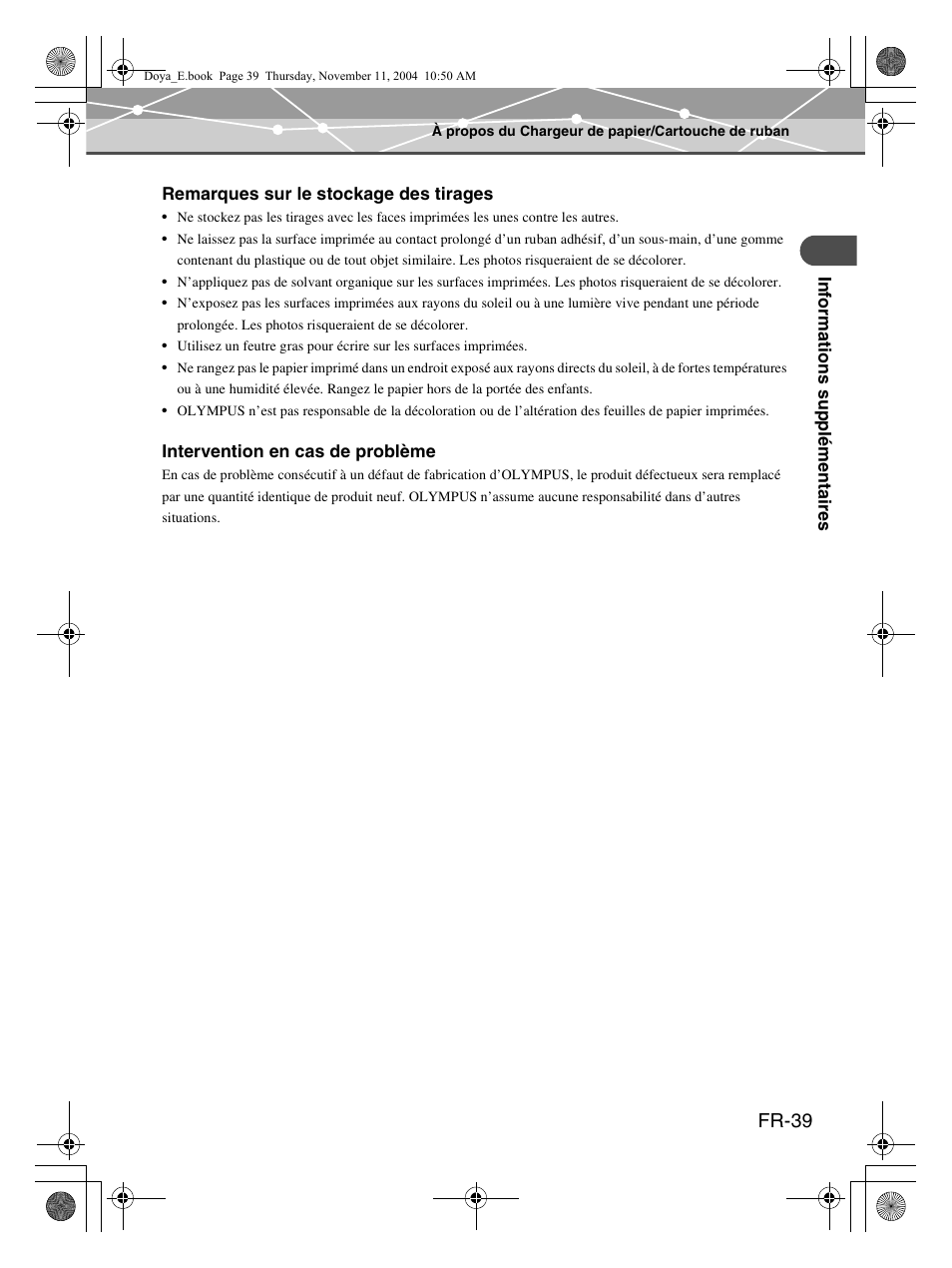 Fr-39 | Olympus P-S100 Digital Photo Printer User Manual | Page 81 / 132