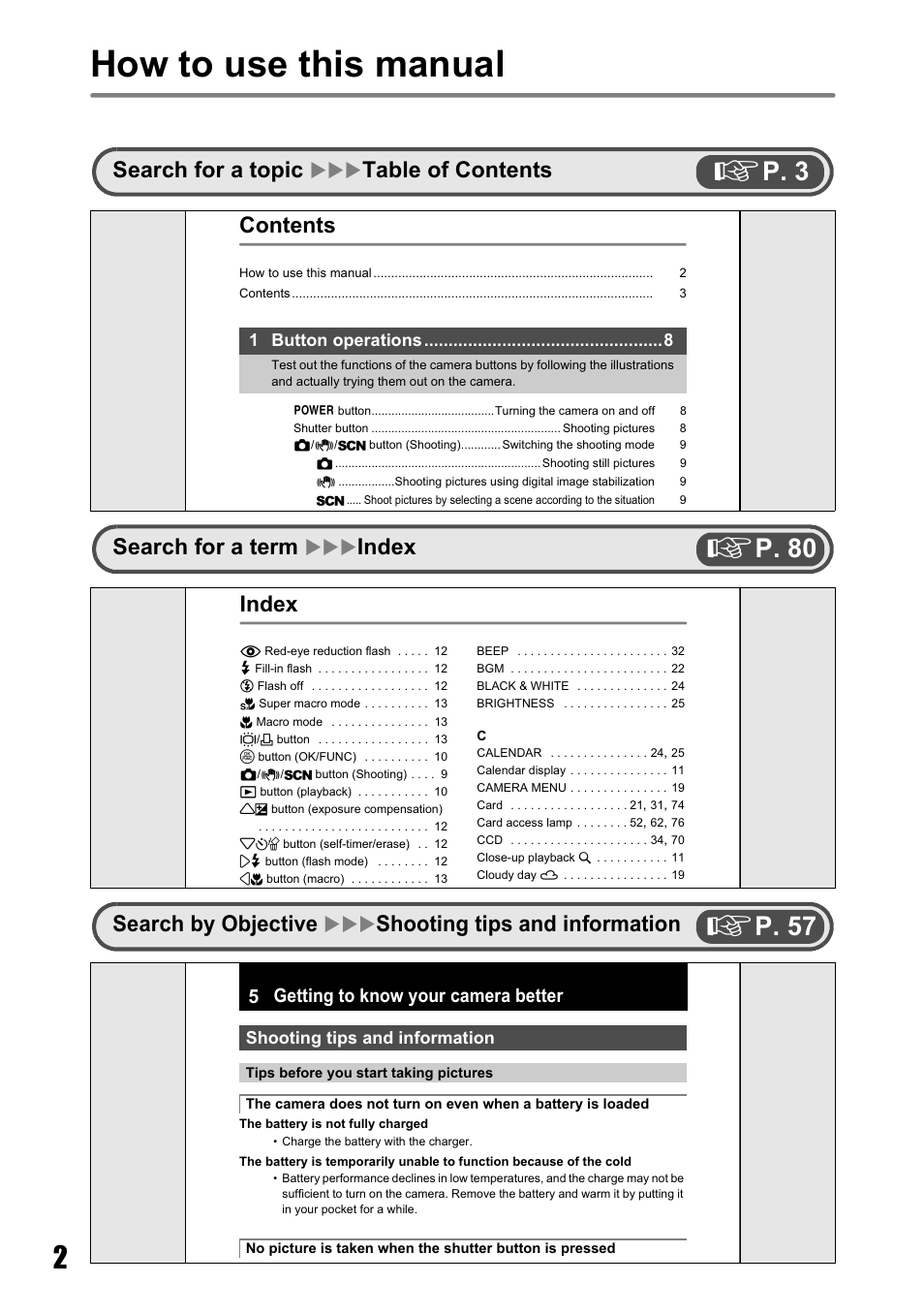 Olympus Stylus 725 SW User Manual | Page 2 / 83