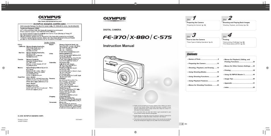 Olympus FE-370 User Manual | 70 pages
