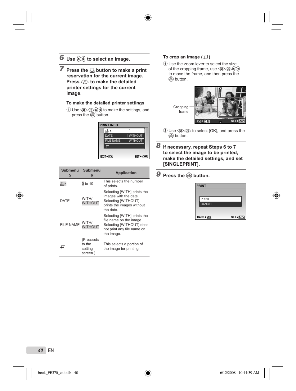 40 en | Olympus FE-370 User Manual | Page 40 / 70
