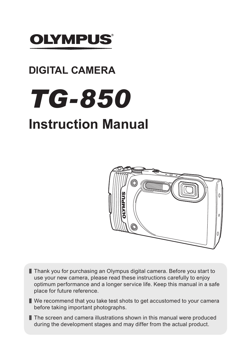 Olympus TG-850 User Manual | 111 pages