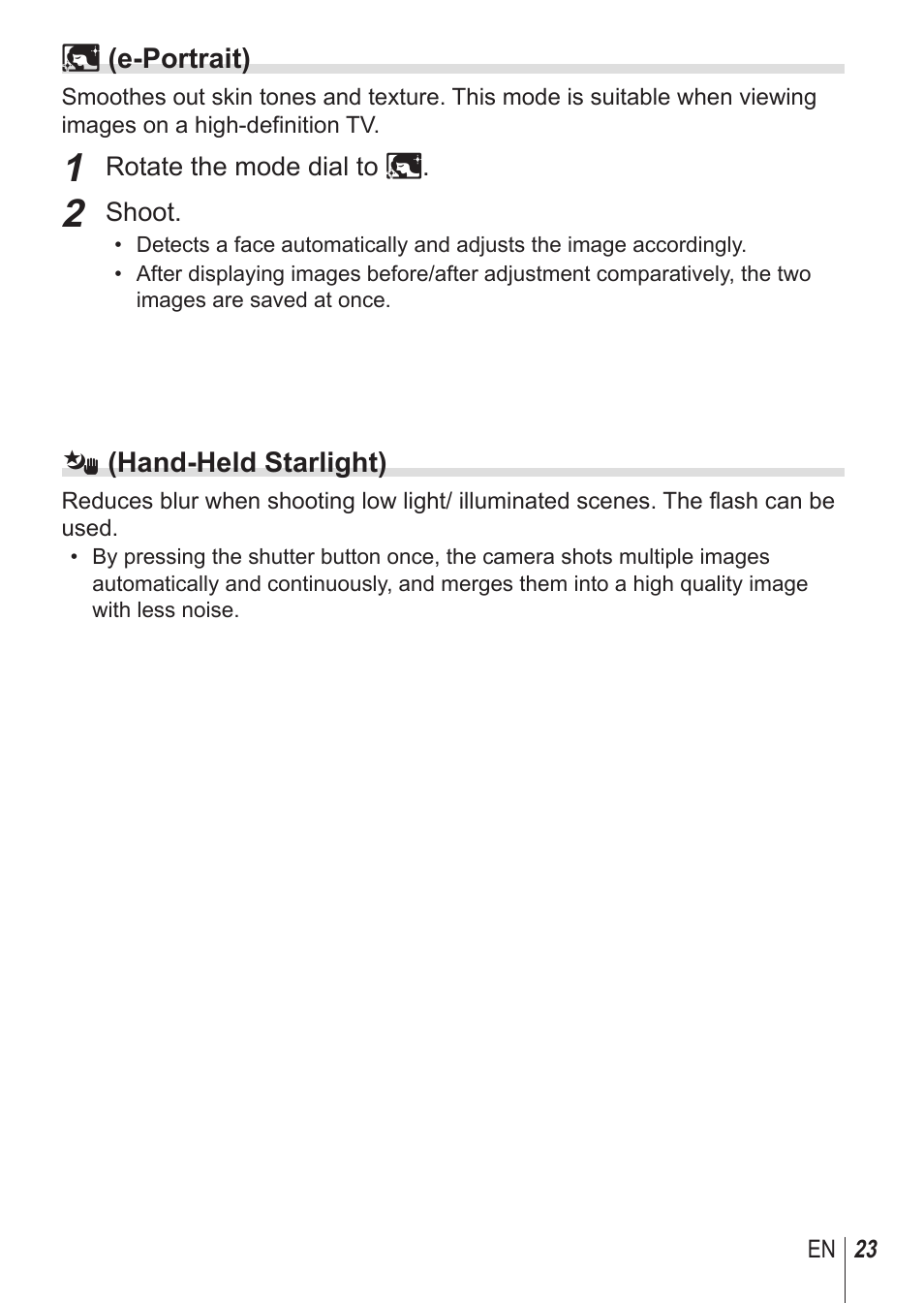 Olympus TG-850 User Manual | Page 23 / 111