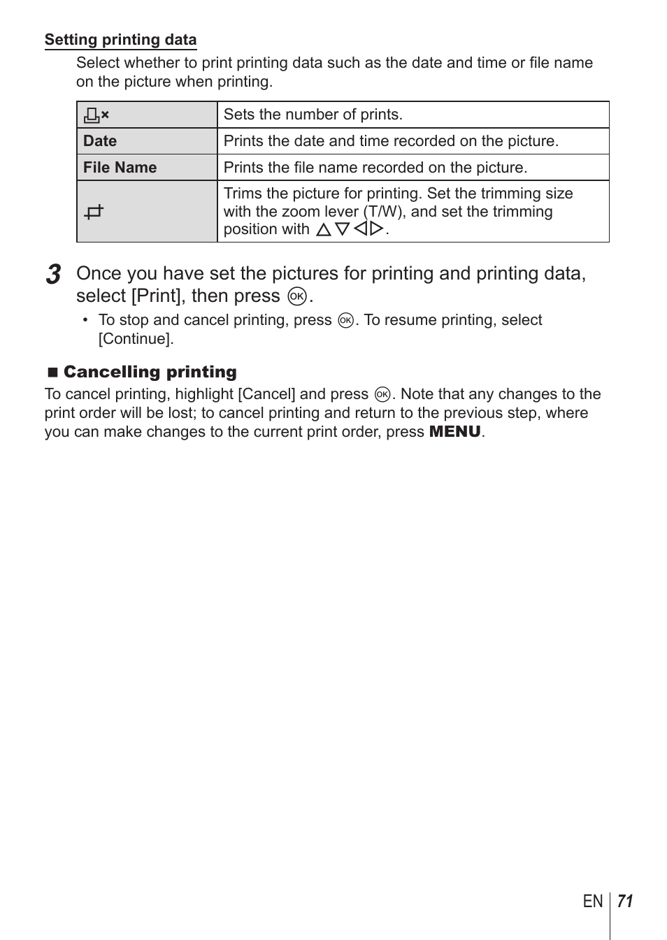 Olympus TG-850 User Manual | Page 71 / 111