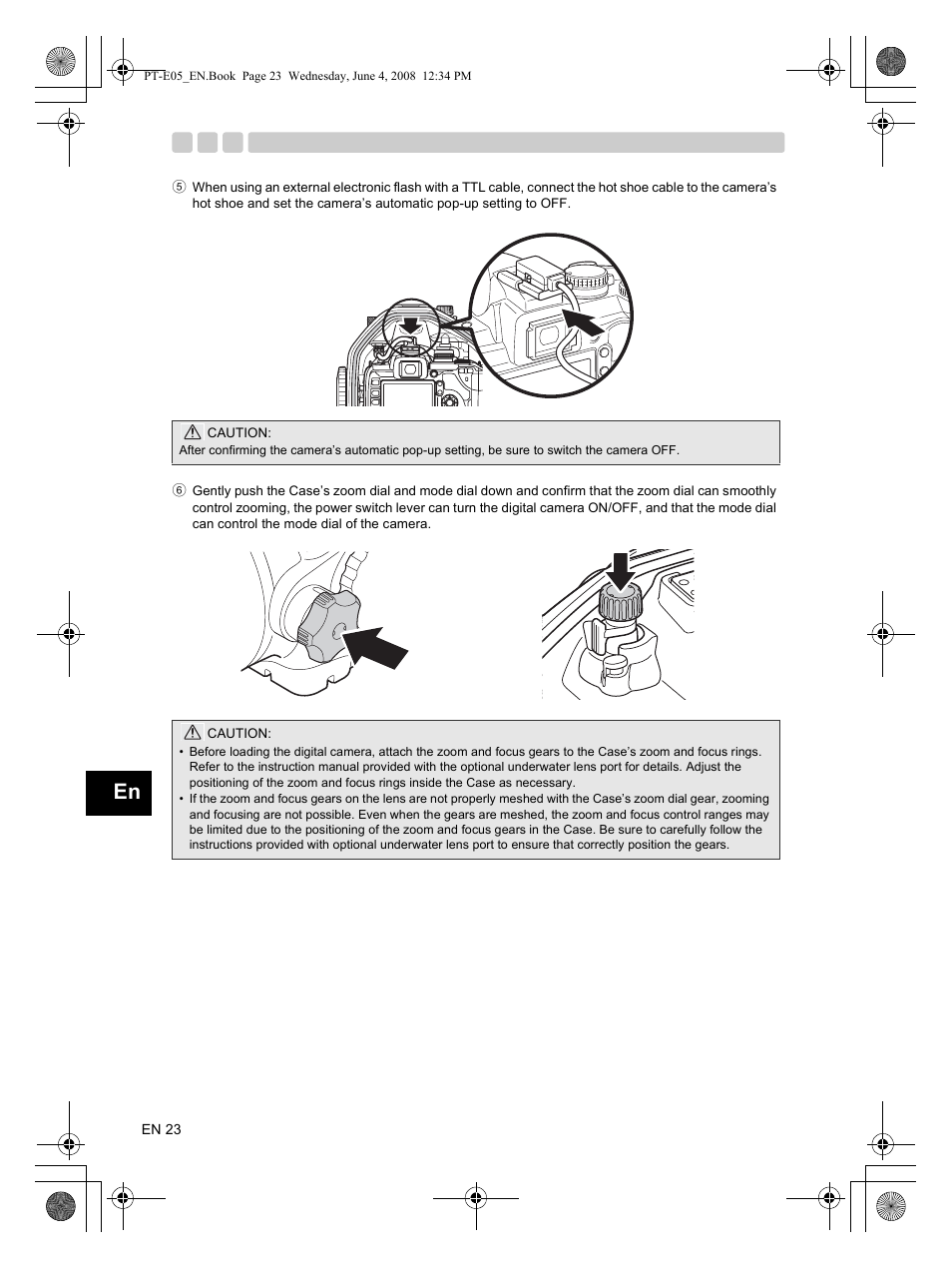 Olympus PT-E05 User Manual | Page 24 / 42