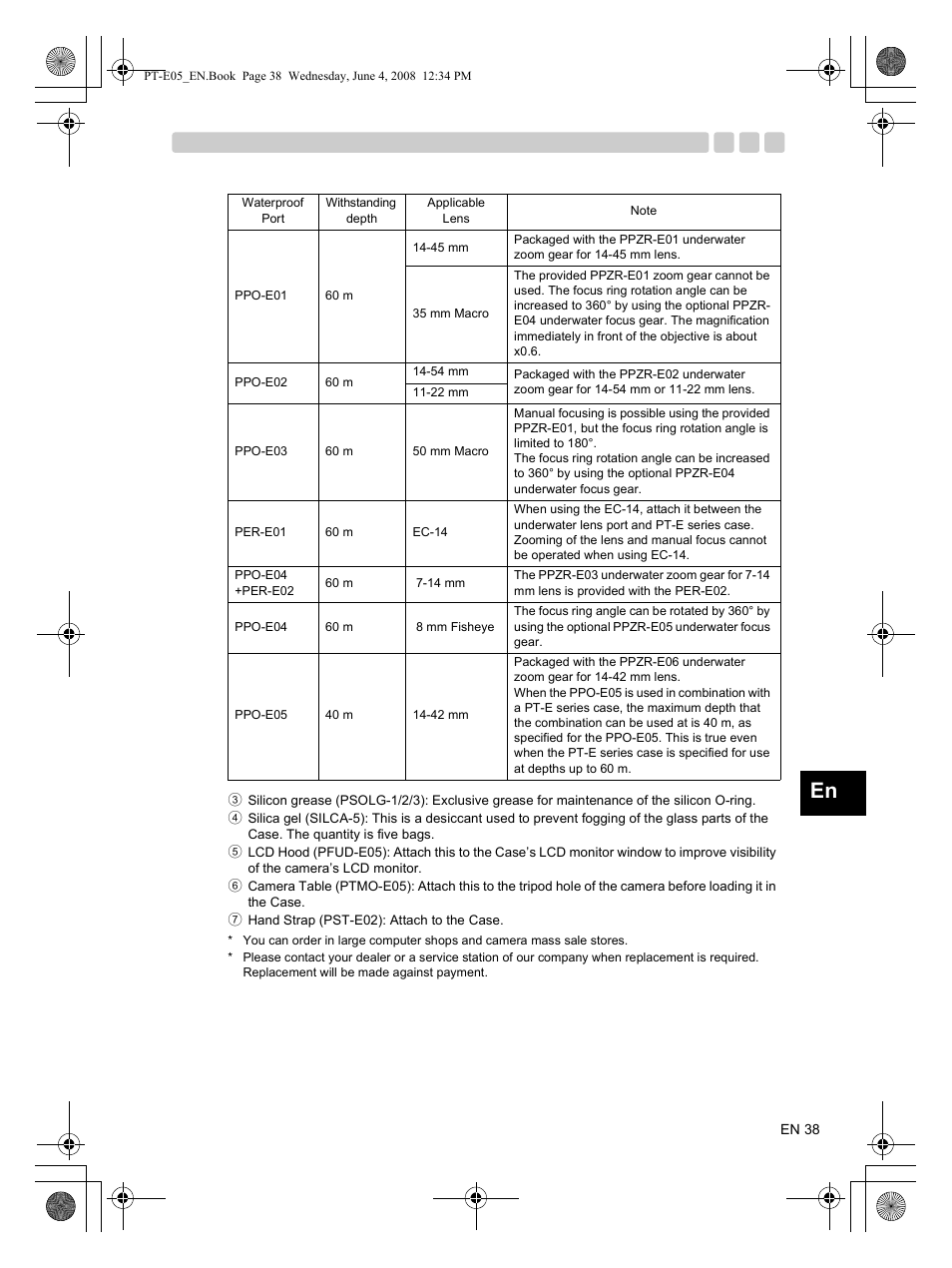 Olympus PT-E05 User Manual | Page 39 / 42