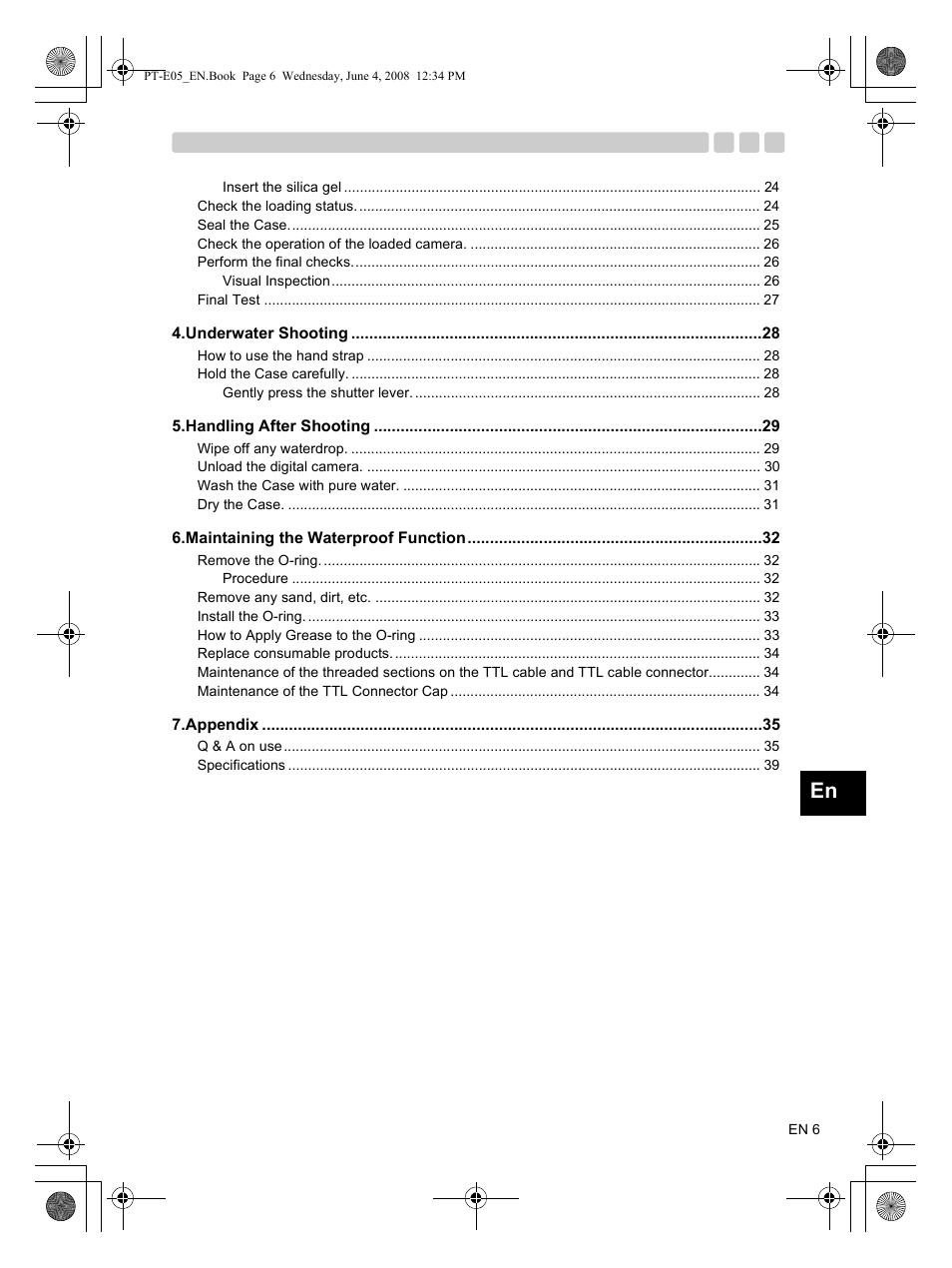 Olympus PT-E05 User Manual | Page 7 / 42