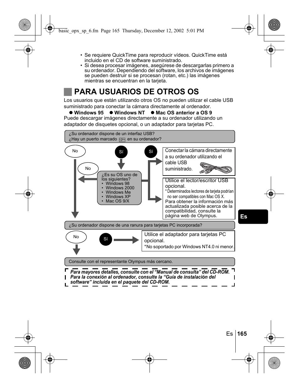 Jpara usuarios de otros os | Olympus Stylus 400 Digital User Manual | Page 165 / 172