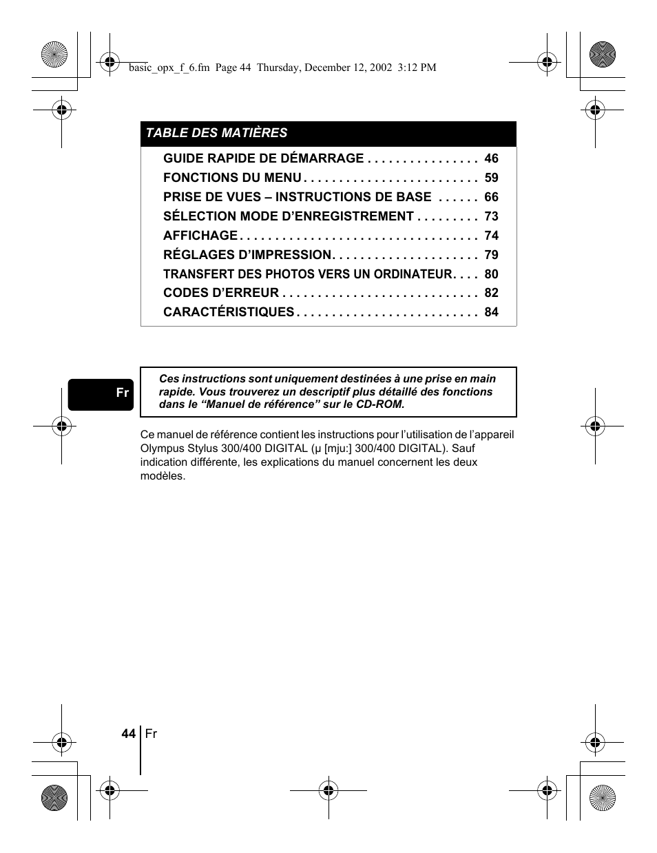 Olympus Stylus 400 Digital User Manual | Page 44 / 172