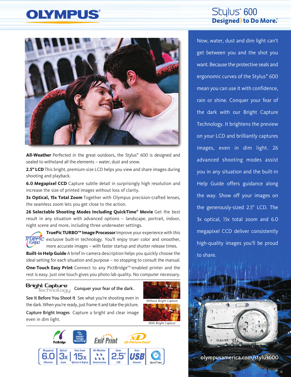 Olympus Stylus 600 Digital User Manual | 2 pages