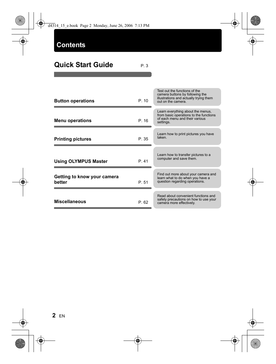 Olympus Stylus 740 User Manual | Page 2 / 80