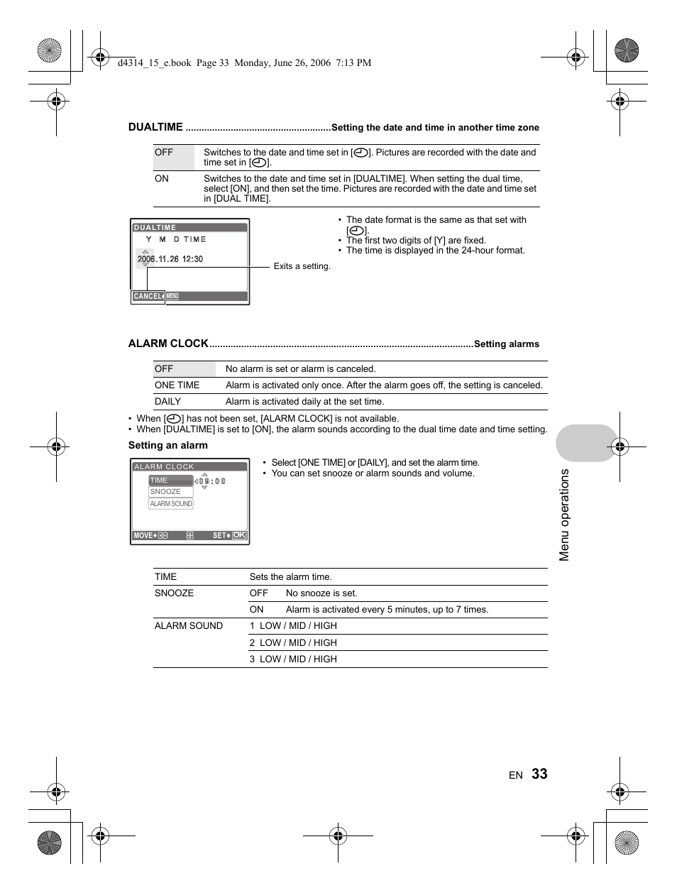 Menu operations | Olympus Stylus 740 User Manual | Page 33 / 80