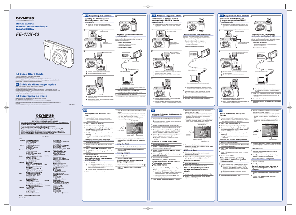 Olympus FE-47 User Manual | 2 pages