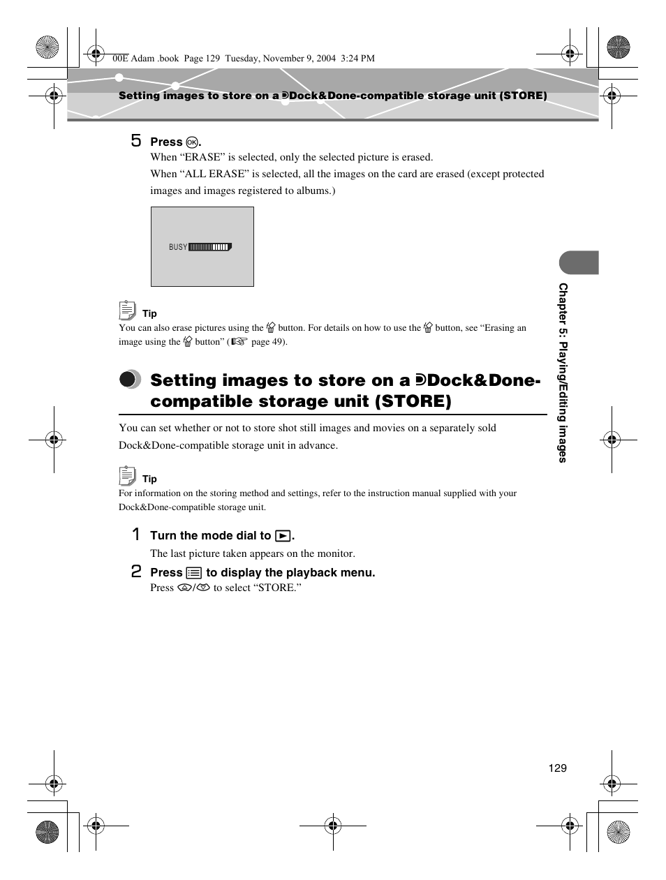 P.129 | Olympus IR-500 User Manual | Page 129 / 259