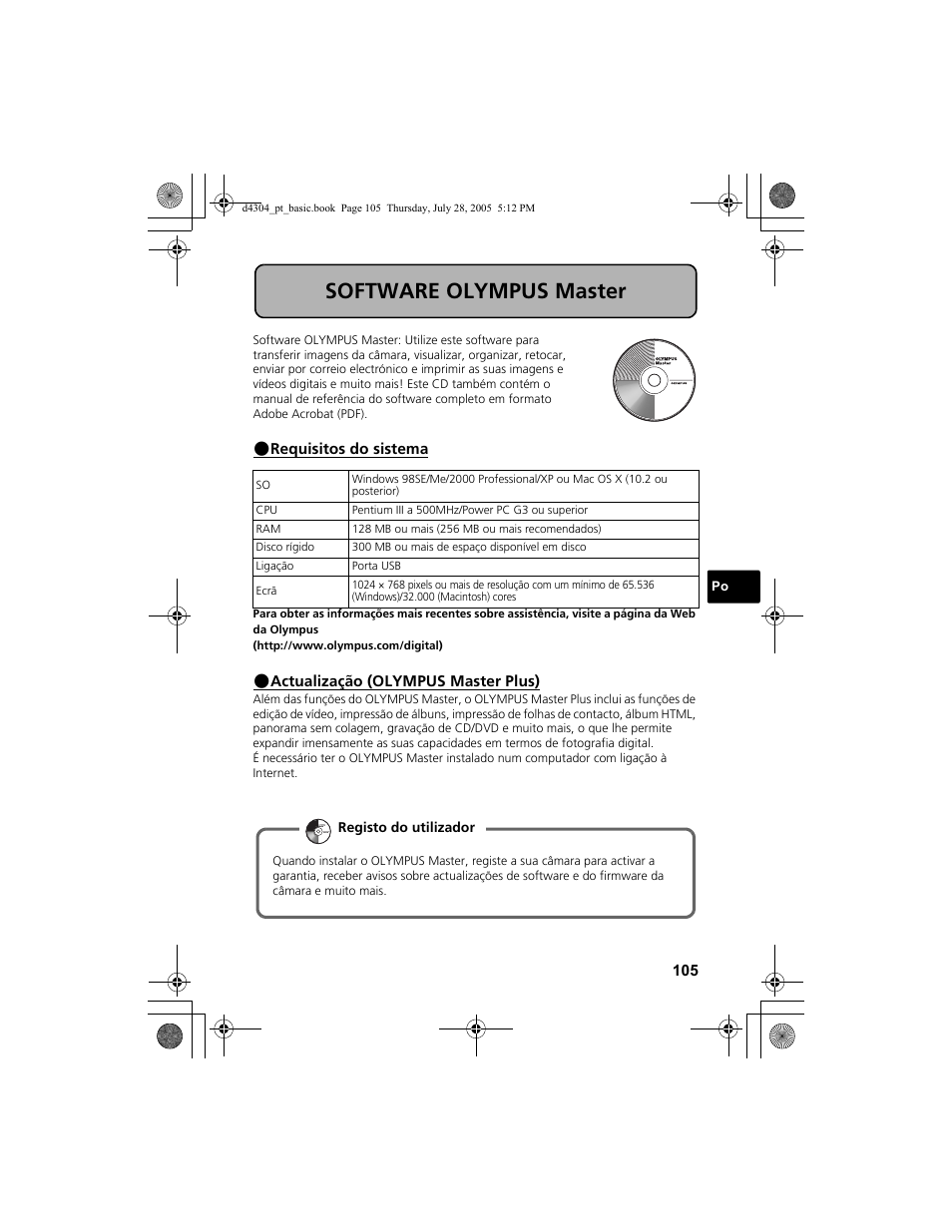 Software olympus master | Olympus FE-100 User Manual | Page 105 / 116