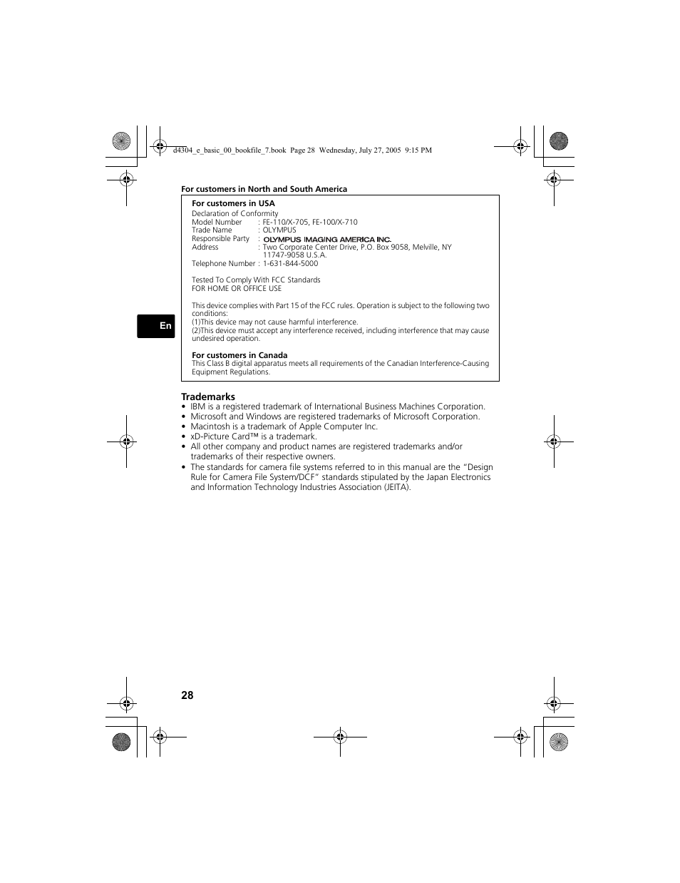 Olympus FE-100 User Manual | Page 28 / 116