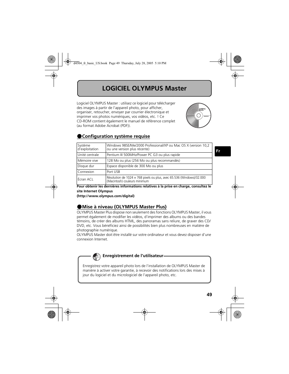 Logiciel olympus master | Olympus FE-100 User Manual | Page 49 / 116
