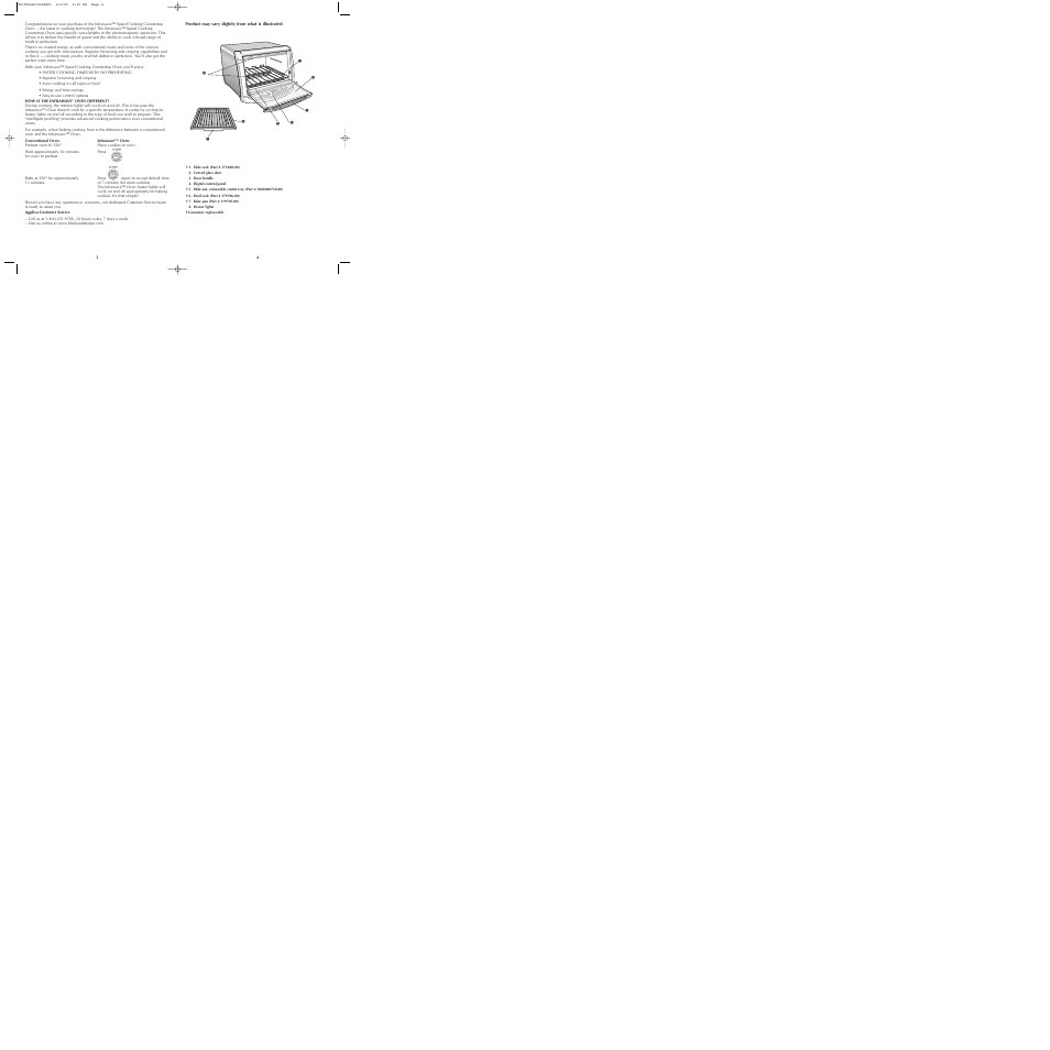Applica Infrawave Speed Cooking User Manual | Page 3 / 11
