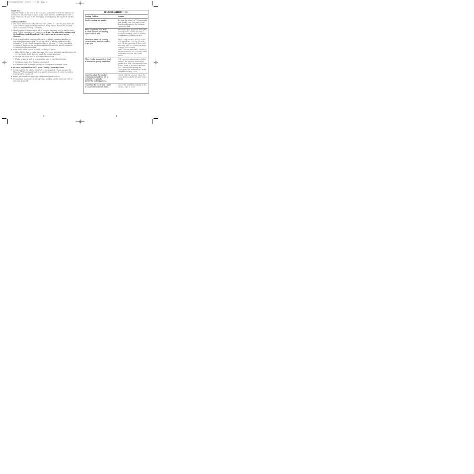 Applica Infrawave Speed Cooking User Manual | Page 5 / 11