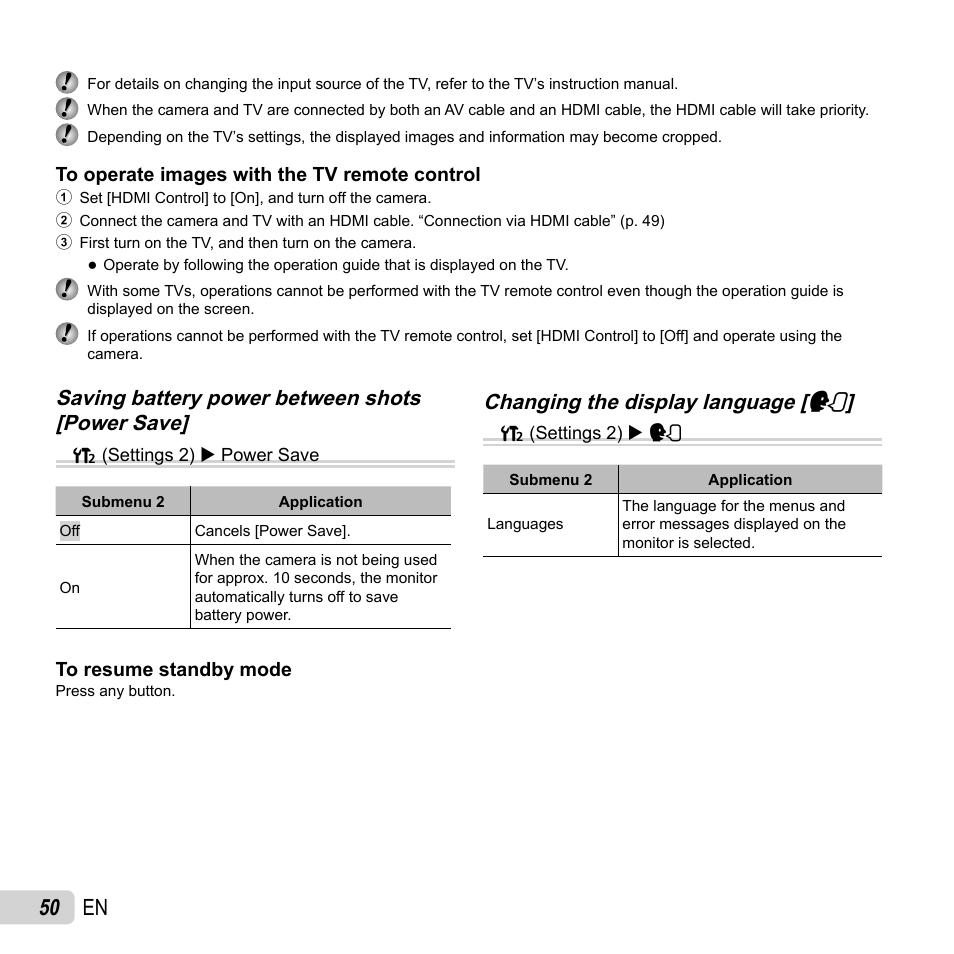 50 en | Olympus SZ-14 User Manual | Page 50 / 80