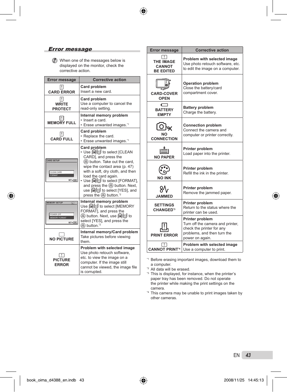 43 en error message | Olympus STYLUS-550WP User Manual | Page 43 / 70