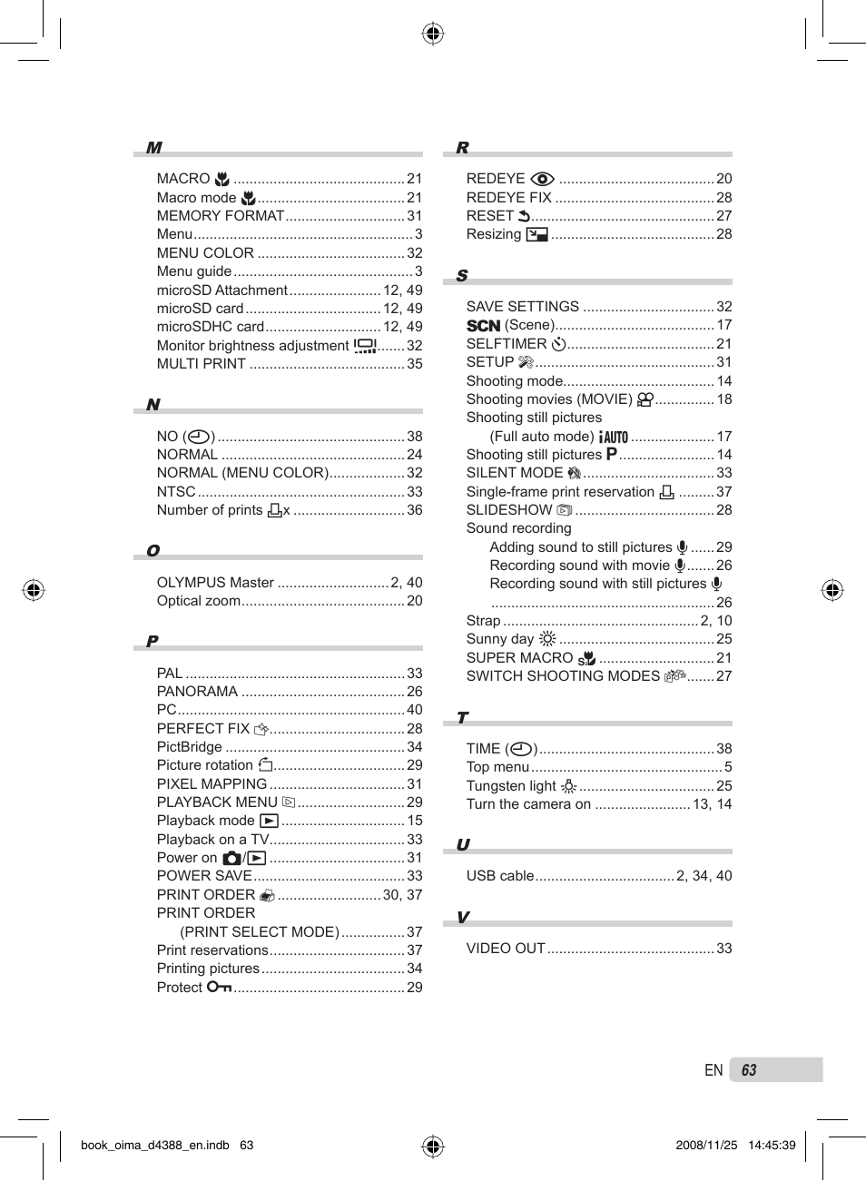 Olympus STYLUS-550WP User Manual | Page 63 / 70