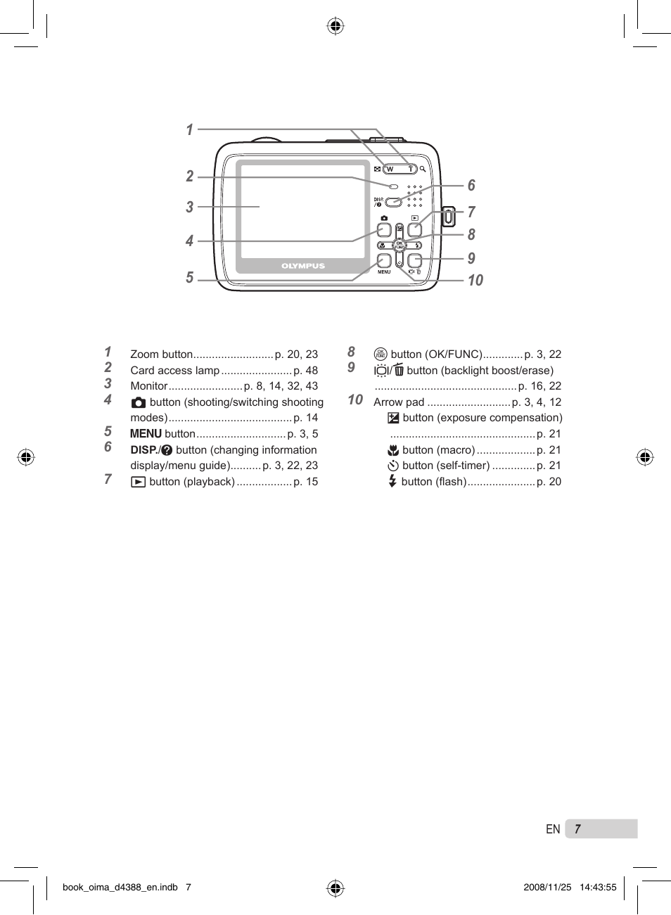 Olympus STYLUS-550WP User Manual | Page 7 / 70