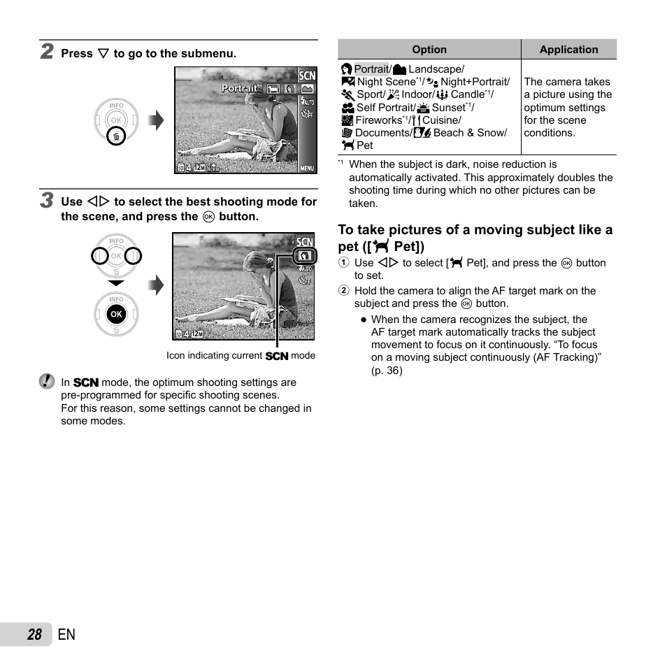 28 en | Olympus VG-110 User Manual | Page 28 / 74