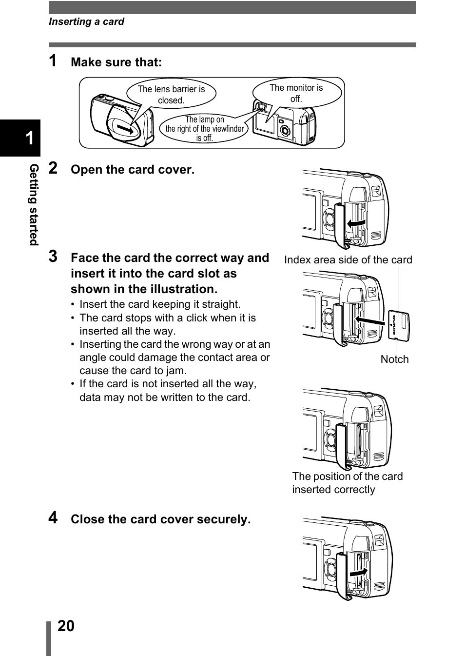 P.20 | Olympus D-560 Zoom User Manual | Page 21 / 171