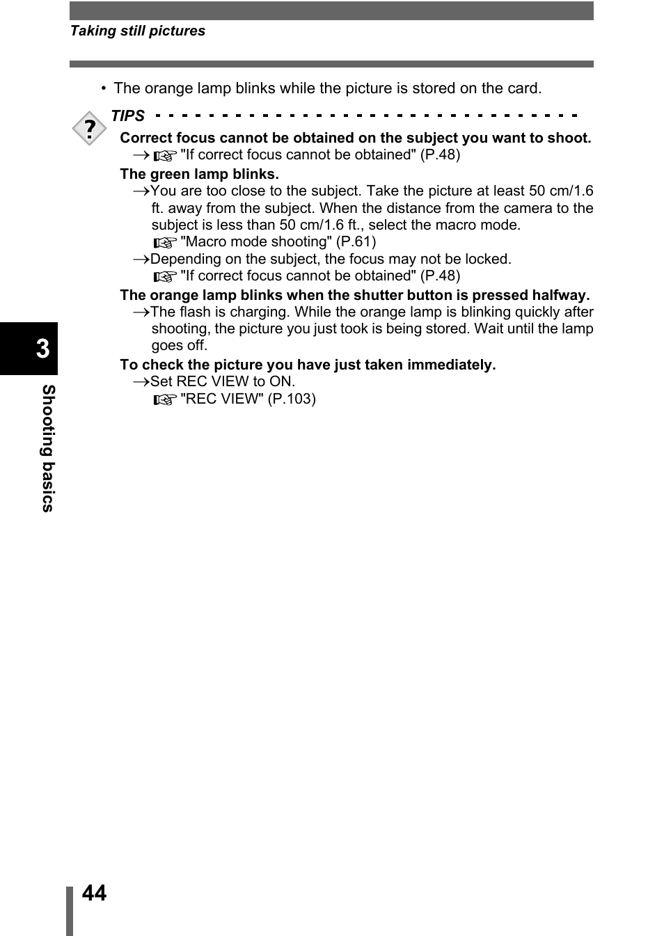 Olympus D-560 Zoom User Manual | Page 45 / 171
