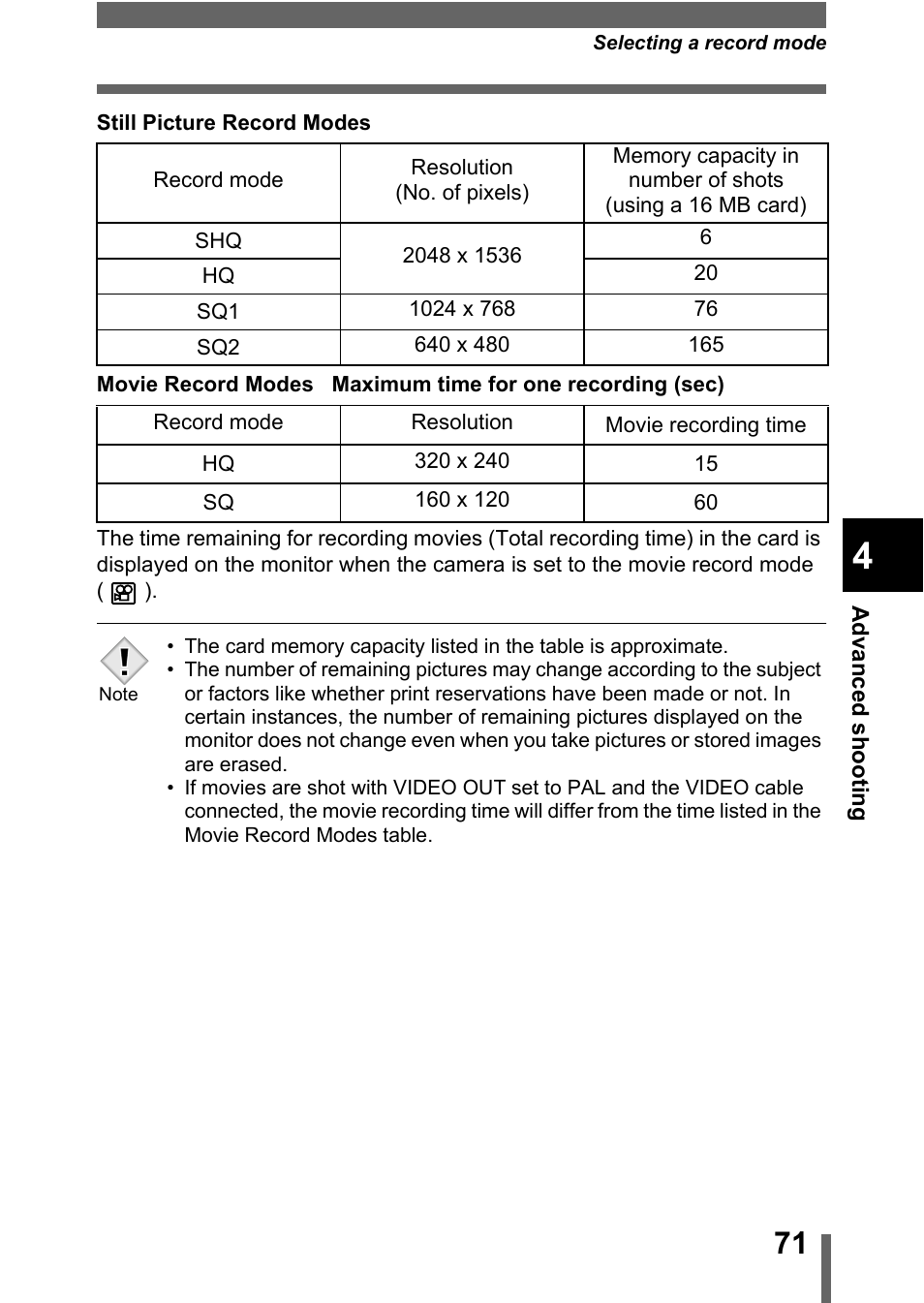 Olympus D-560 Zoom User Manual | Page 72 / 171