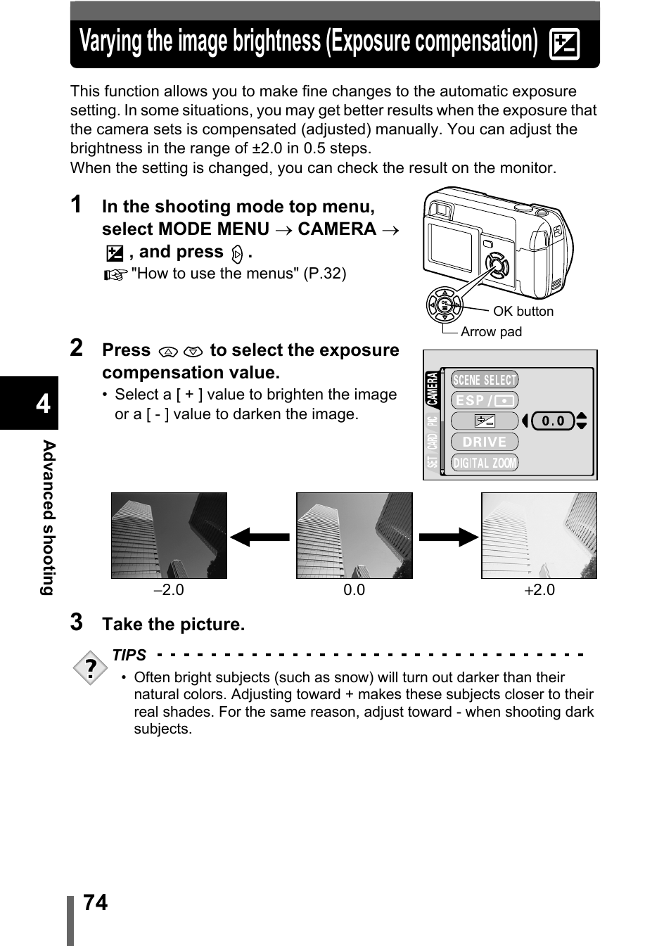 P.74 | Olympus D-560 Zoom User Manual | Page 75 / 171