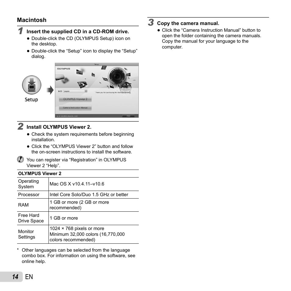 14 en | Olympus VH-210 User Manual | Page 14 / 71