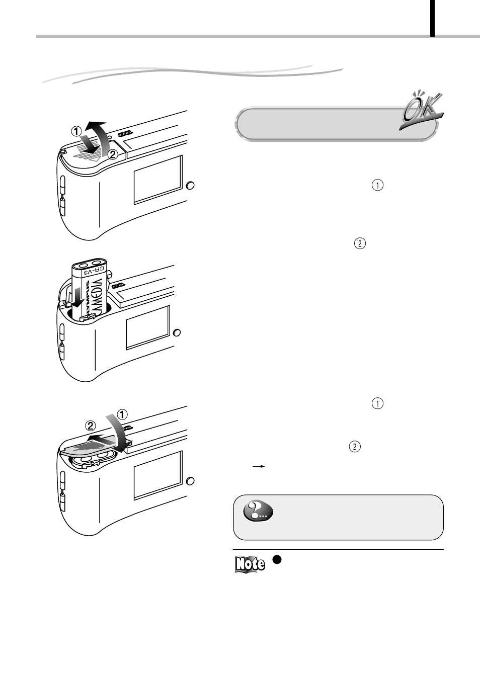 Loading the battery | Olympus D-100 User Manual | Page 19 / 104