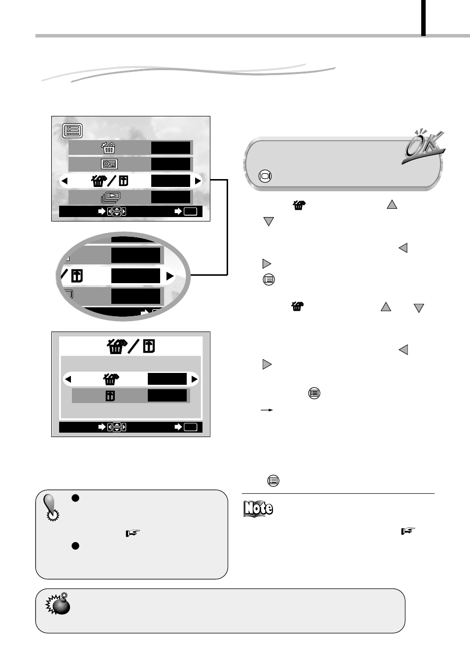 Erasing all pictures (all-frame erase), Operating procedure | Olympus D-100 User Manual | Page 47 / 104
